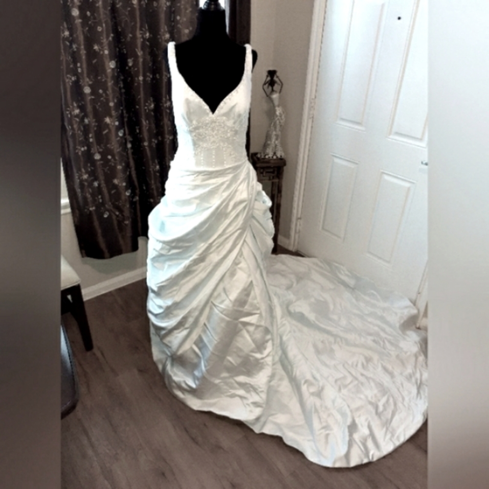 Ice blue wedding dress